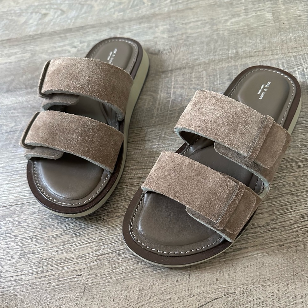 Rag and Bone suede slip on sandals